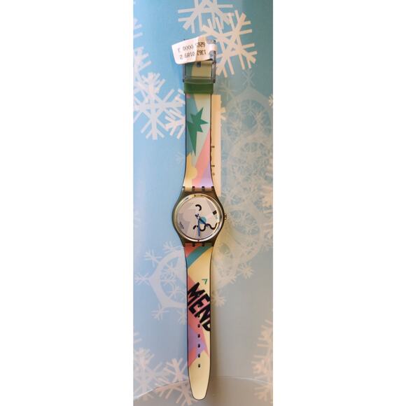 Vintage 1990 Swatch watch COSMESIS GM103 34mm New old stock Standard Gents - Picture 6 of 8